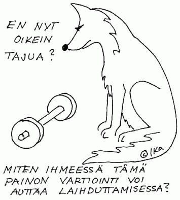 Painonvartijat haluavat ett painoa vartioidaan, siis perushuskyn mielest vahditaan jumppapainoa
